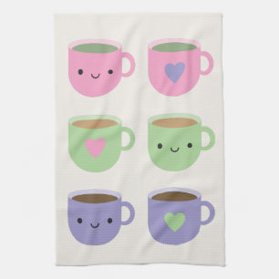 Tijd voor de Tea - Kawaii Cup in Tea Theedoek