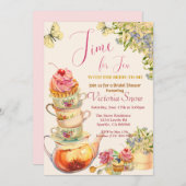 Tijd voor de Uitnodiging van de Bridal van de Tea (Voorkant / Achterkant)