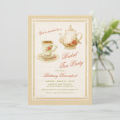 Tijd voor de uitnodiging voor Tea (Staand voorkant)