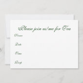 Tijd voor de uitnodiging voor Tea (Achterkant)