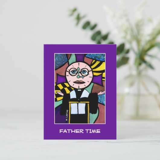 Tijd voor de vader - Tijdstippen Briefkaart (Staand voorkant)