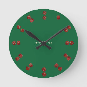 tijd voor dobbelen ronde klok