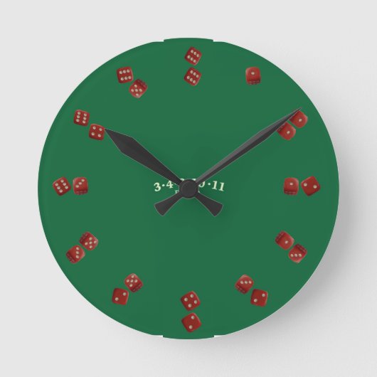 tijd voor dobbelen ronde klok (Voorkant)