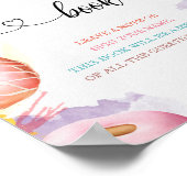 Tijd voor Donut Waterverf baby shower gast boek Poster (Hoek)