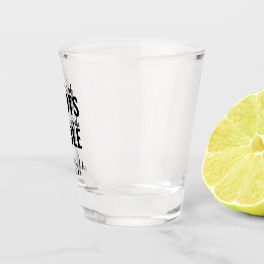 Tijd voor Drink Shots Funny Wedding FAVOR Shot Glas (Rechts)