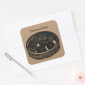 Tijd voor Dumplings Vierkante Sticker (Envelop)