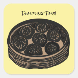 Tijd voor Dumplings Vierkante Sticker