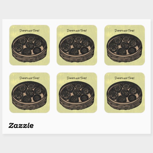 Tijd voor Dumplings Vierkante Sticker (Vel)