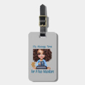 Tijd voor een avontuurlijke dollar bagagelabel (Voorkant verticaal)