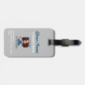 Tijd voor een avontuurlijke dollar bagagelabel (Achterkant horizontaal)