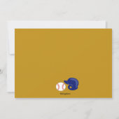 Tijd voor een bal! Uitnodiging voor honkbal (Achterkant)