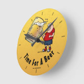 Tijd voor een biefstuk Cartoon Ronde Klok (Hoek)