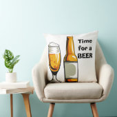 Tijd voor een biertje gooien kussen (Stoel)