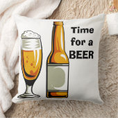 Tijd voor een biertje gooien kussen (Deken)