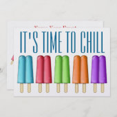 Tijd voor een chill party kaart (Voorkant / Achterkant)
