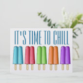 Tijd voor een chill party kaart (Staand voorkant)