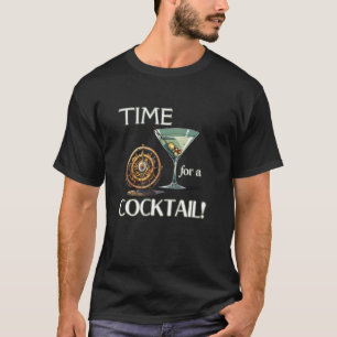 Tijd voor een cocktailklok Martini drank nippen Pa T-shirt