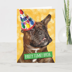 Tijd voor een feest Boxer Dog BYOB - Breng je eige Kaart