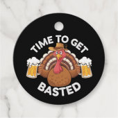 Tijd voor een gebotste grappige Thanksgiving van b Bedankjes Labels (Voorkant)
