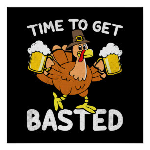 Tijd voor een gebotste grappige Thanksgiving van b Perfect Poster