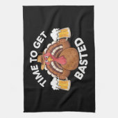 Tijd voor een gebotste grappige Thanksgiving van b Theedoek (Verticaal)