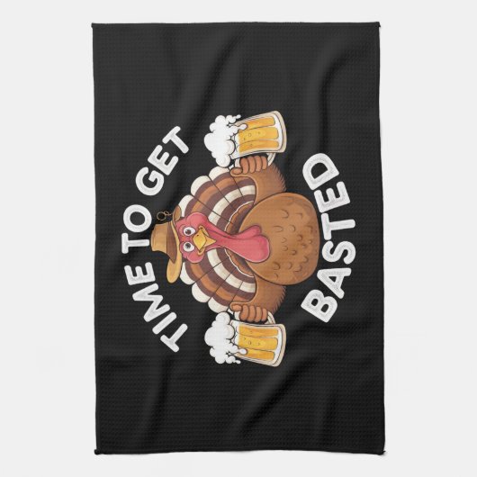 Tijd voor een gebotste grappige Thanksgiving van b Theedoek (Verticaal)