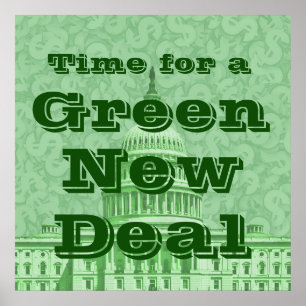 Tijd voor een Green New Deal Poster
