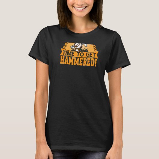 Tijd voor een hamerige backprint Blacksmithing T-shirt (Voorkant)