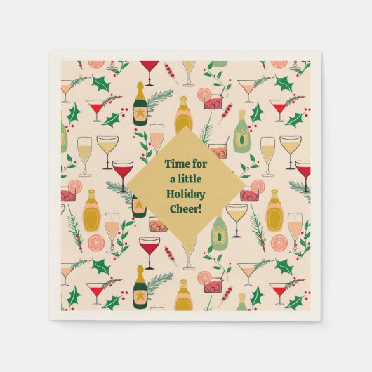 Tijd voor een klein gezellig feestje servet (Voorkant)
