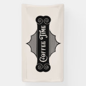 tijd voor een leuke koffiebar spandoek (Verticaal)