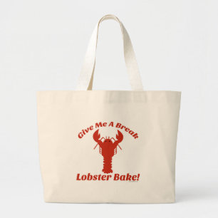 Tijd voor een Lobster Bake Fun Cooking Art Grote Tote Bag