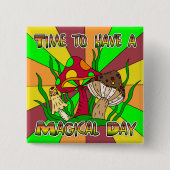 Tijd voor een Magische Dag Vierkante Button 5,1 Cm (Voorkant)