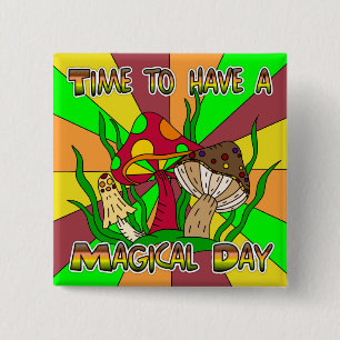 Tijd voor een Magische Dag Vierkante Button 5,1 Cm
