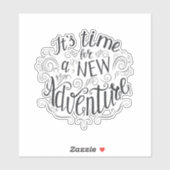 Tijd voor een nieuw avontuur sticker (Vel)