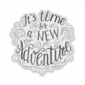 Tijd voor een nieuw avontuur sticker (Voorkant)