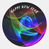 Tijd voor een nieuwjaarsfeest ronde sticker (Voorkant)