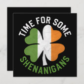 Tijd voor een paar Shenanigans om St Patrick's Day Kaart (Voorkant / Achterkant)