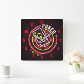 Tijd voor een pokerwandklok vierkante klok (Huis)