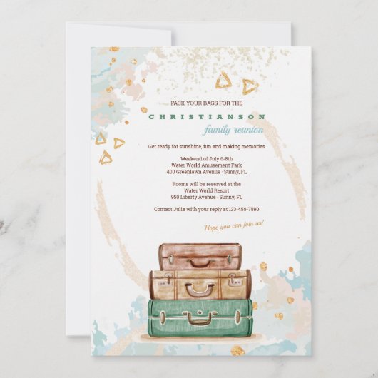 Tijd voor een reisvakantie kaart (Voorkant)