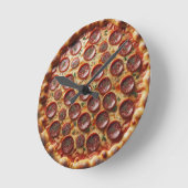Tijd voor een Slice Pizza Ronde Klok (Hoek)