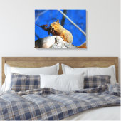 Tijd voor een snack canvas afdruk (Insitu (Slaapkamer))