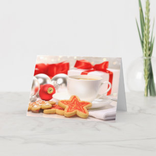 Tijd voor een theepauze feestdagen kaart