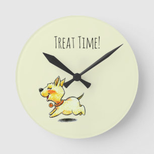 Tijd voor een traktatie! Lieve rennende hond ontwe Ronde Klok