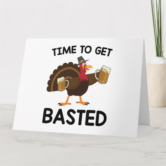 Tijd voor een verbijsterde grappige Thanksgiving i Bedankkaart (Voorkant)