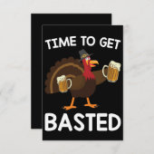 Tijd voor een verbijsterde grappige Thanksgiving i Bedankkaart (Voorkant / Achterkant)