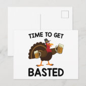 Tijd voor een verbijsterde grappige Thanksgiving i Feestdagenkaart (Voorkant / Achterkant)