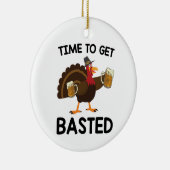 Tijd voor een verbijsterde grappige Thanksgiving i Keramisch Ornament (Rechts)