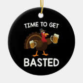 Tijd voor een verbijsterde grappige Thanksgiving i Keramisch Ornament (Voorkant)