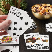 Tijd voor een verbijsterde grappige Thanksgiving i Pokerkaarten (Insitu)