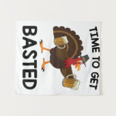 Tijd voor een verbijsterde grappige Thanksgiving i Wandkleed (Voorkant (horizontaal))